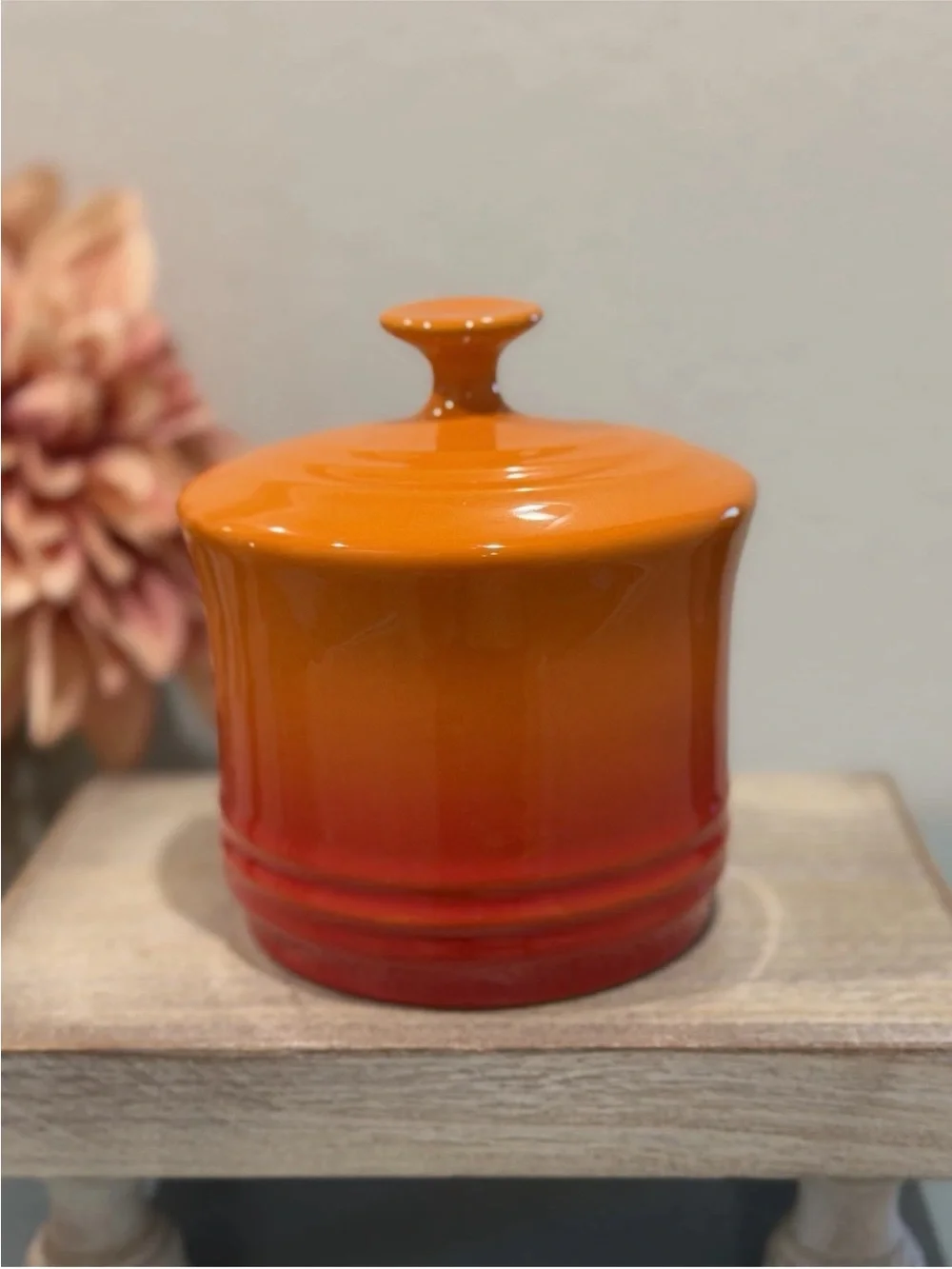 Le Creuset Stoneware Salt Keeper 300ml / 10oz ~ FLAME (Volcanique)